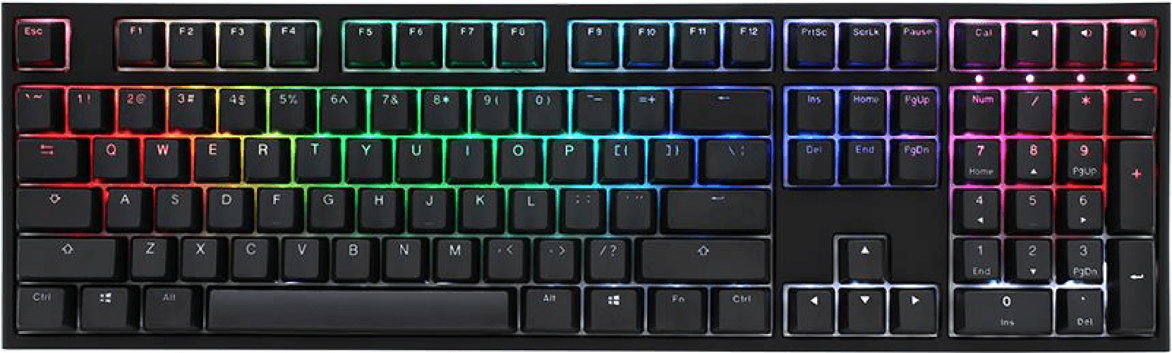 DuckyChannel International Ducky One 2 Tastiera da gioco PBT retroilluminata MX Blue LED RGB - nera (DKON1808ST Ducky One 2 RGB tastiera Gaming USB Ne
